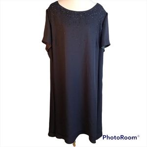 Dress 24 Navy Maxi Beading across Bodice By Elisabeth